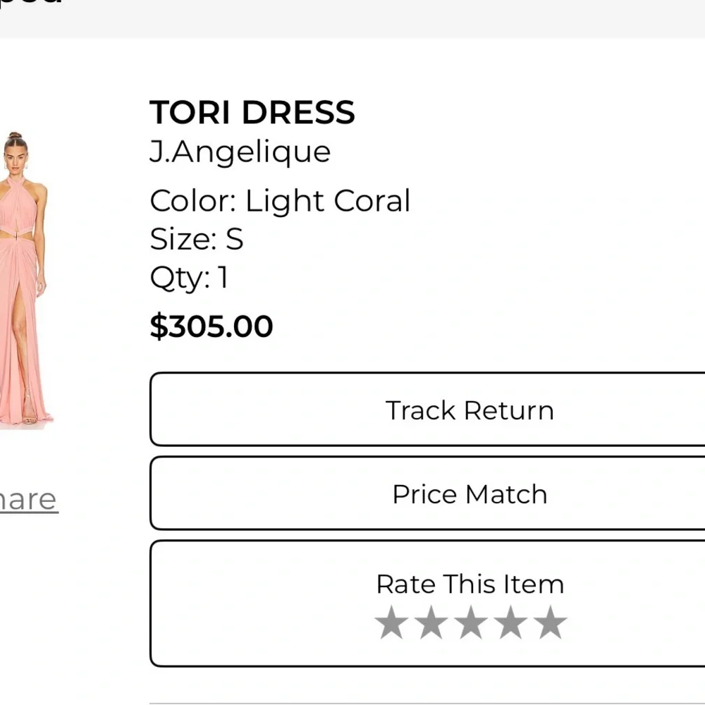 REVOLVE Backless Dress - Light Coral - Picture 3 of 4